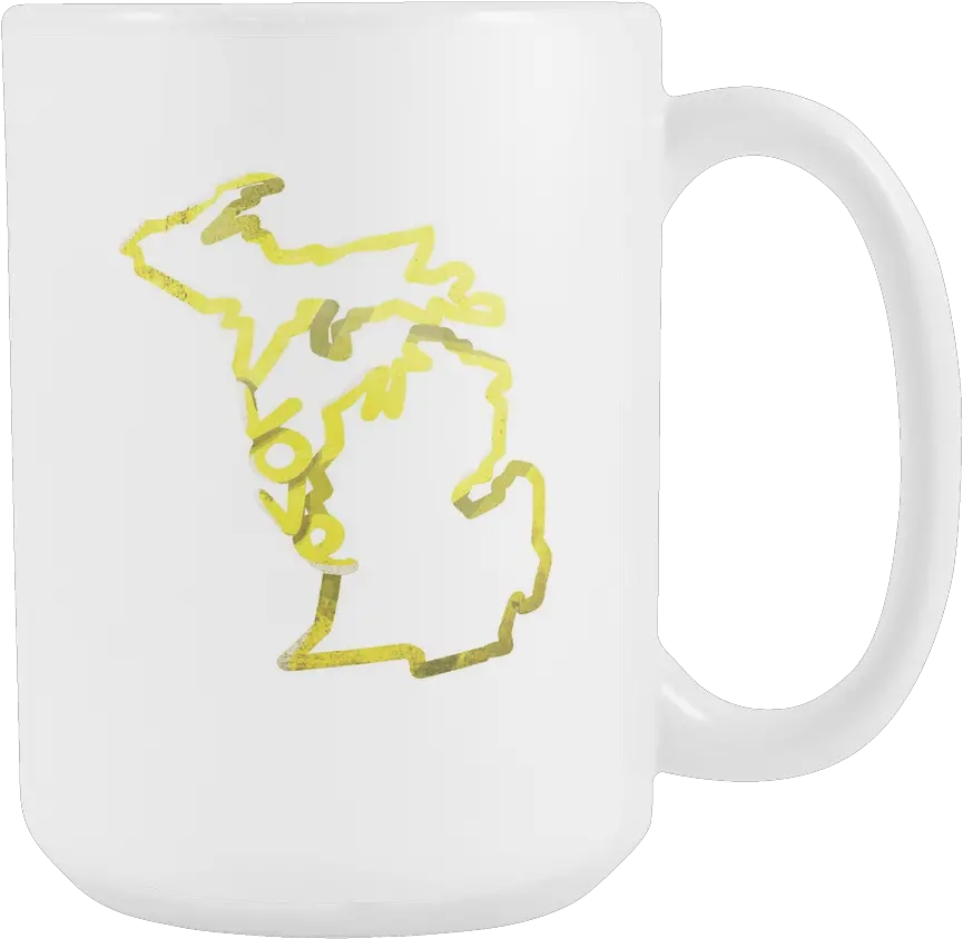 Download Hd Love Michigan State Flag Mug Png Michigan Outline Png