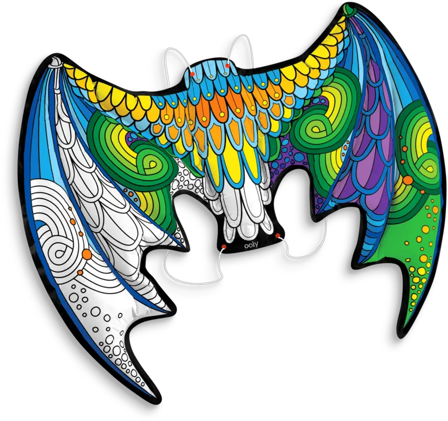 Download 3d Colorables Colored In Toy Png Dragon Wings Png