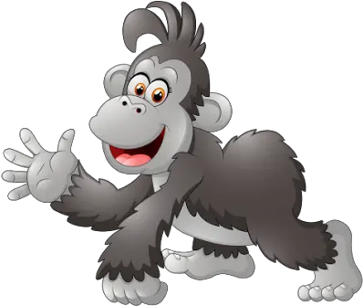 Baby Gorilla Pic Cartoon Png Image Happy Cartoon Gorilla Gorilla Cartoon Png