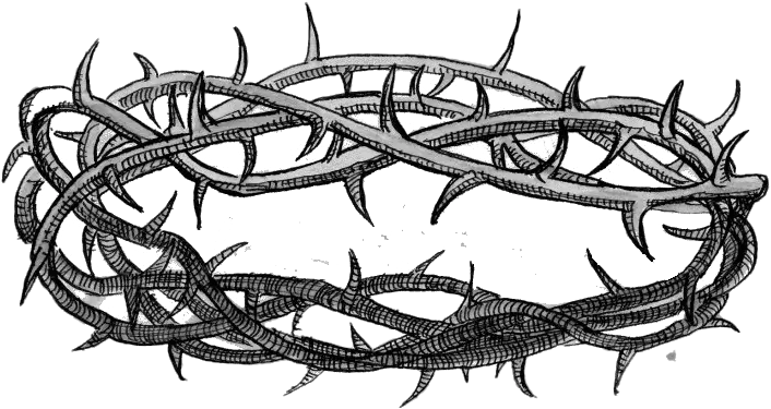 Thorns Crown Png Image Mart Crown Of Thorns Illustration Crown Png Black And White