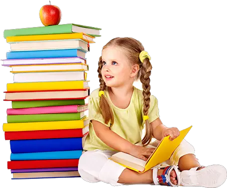 About Shealing Kids Little Girl With Books Png School Kids Png
