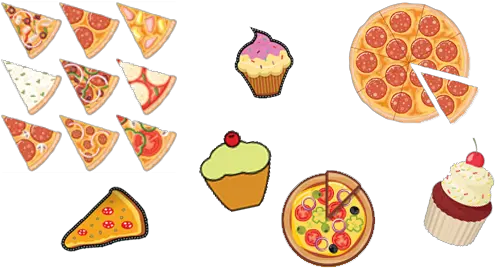 Download New Group Pizza And Cupcakes Pizza And Cupcakes Pizza Slice Art Png Cupcakes Png