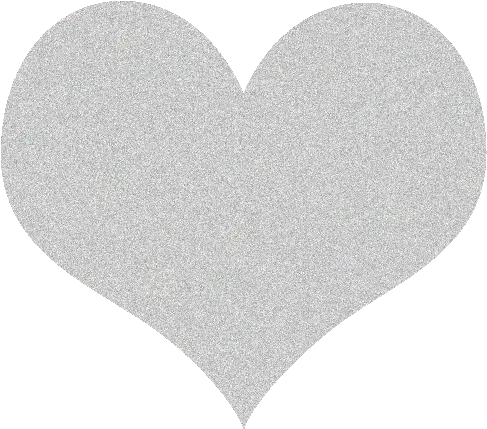 Silver Glitter Heart Png Image With Sparkly Silver Heart Png