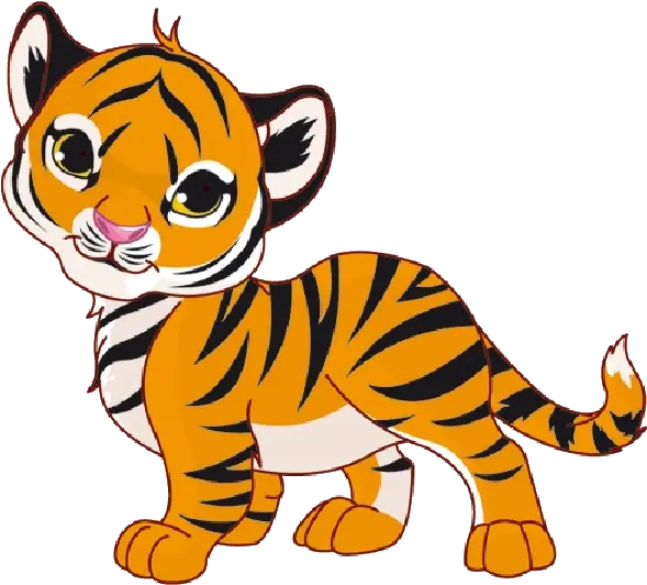Tiger Cubs Cute Cartoon Animal Images Tiger Clip Art Png Tiger Transparent Background