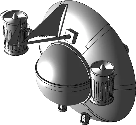 Rick And Morty Spaceship 3d Cad Model Library Grabcad Illustration Png Rick Png