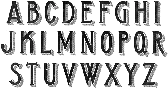 Vintage Typography Alphabet Png