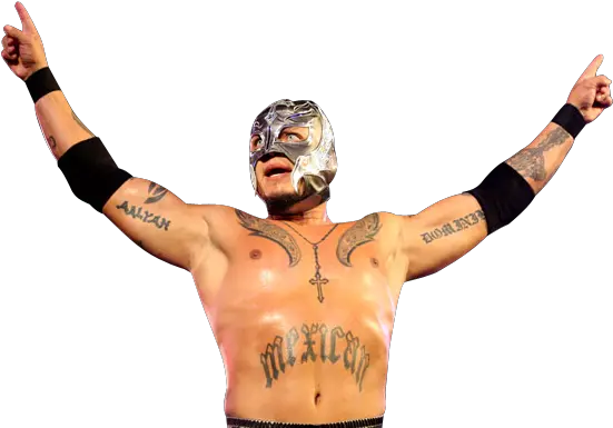 Download Posted Image Rey Mysterio Cross Tattoo Png Image Wrestler Rey Mysterio Png