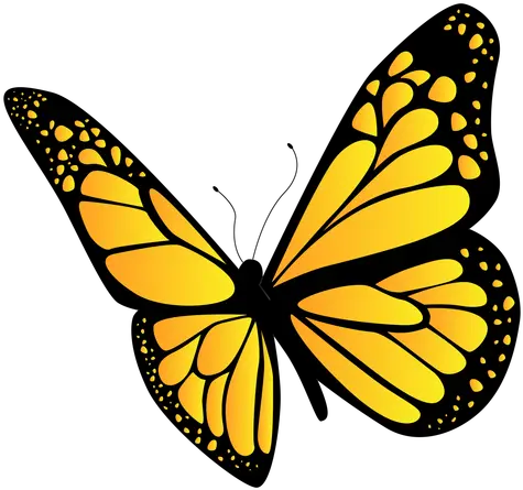 Yellow Butterfly Design Transparent Png U0026 Svg Vector File Blue Butterfly With Ribbon Butterflies Transparent Background
