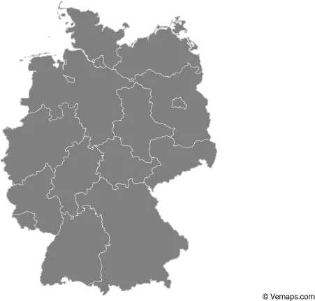 Grey Map Of Germany Germany Map Outline Png Germany Png