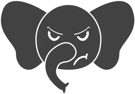Transparent Png Svg Vector File Silueta Cabeza De Elefante Angry Png