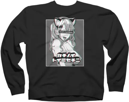 Cat Menu0027s Sweatshirts Design By Humans Sweater Png Ahegao Face Transparent