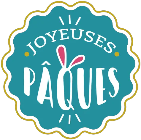 Joyeuses Paques Bunny Ears Lettering Transparent Png U0026 Svg Illustration Bunny Ears Transparent