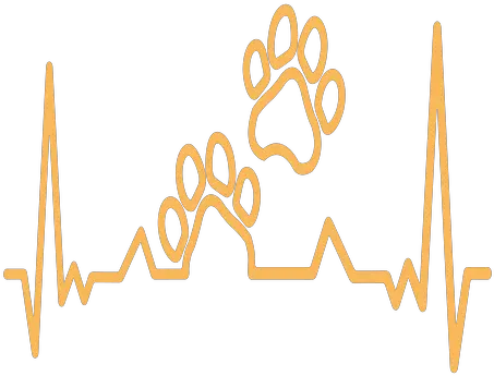Heartbeat With Dog Paws Print Transparent Png U0026 Svg Vector Calligraphy Paw Prints Png
