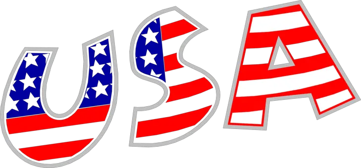 Usa Clipart Usa In Red White And Blue Png American Flag Clipart Transparent