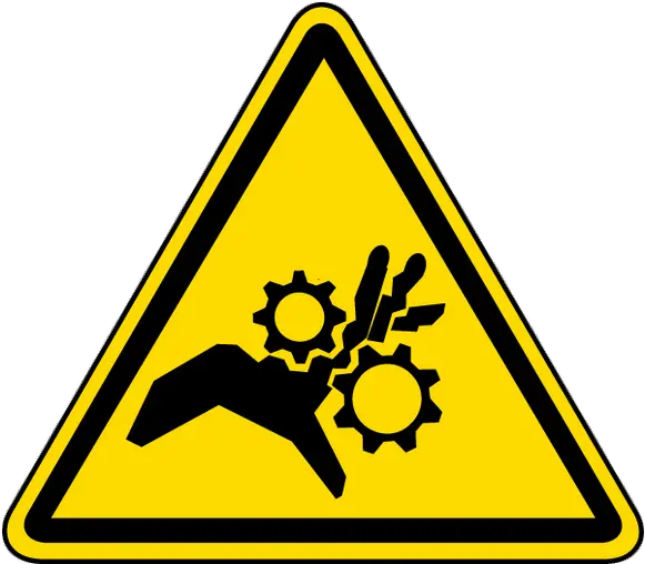 Pinch Point Hazard Label Iso Warning Hazard Png Iso Icon