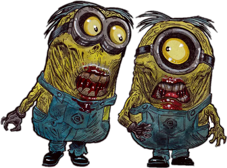 Download Minions Zombie Minionnn Image Minion Cartoon Character Zombie Cartoon Drawing Png Minion Png