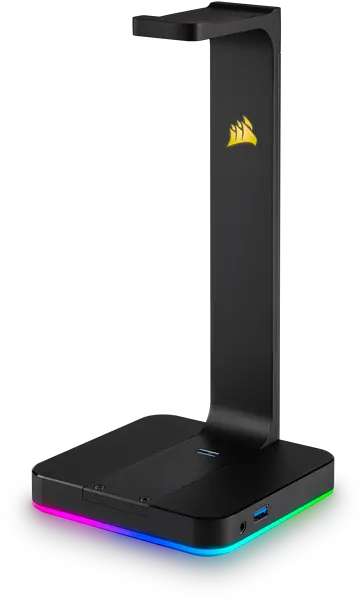 St100 Rgb Premium Headset Stand With 71 Surround Sound Corsair Headset Stand Png Why Is There A Headset Icon On My Phone