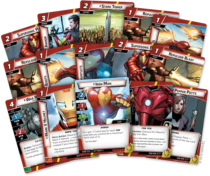 Building The Suit Marvel Champions Iron Man Cards Png Pepper Potts Png