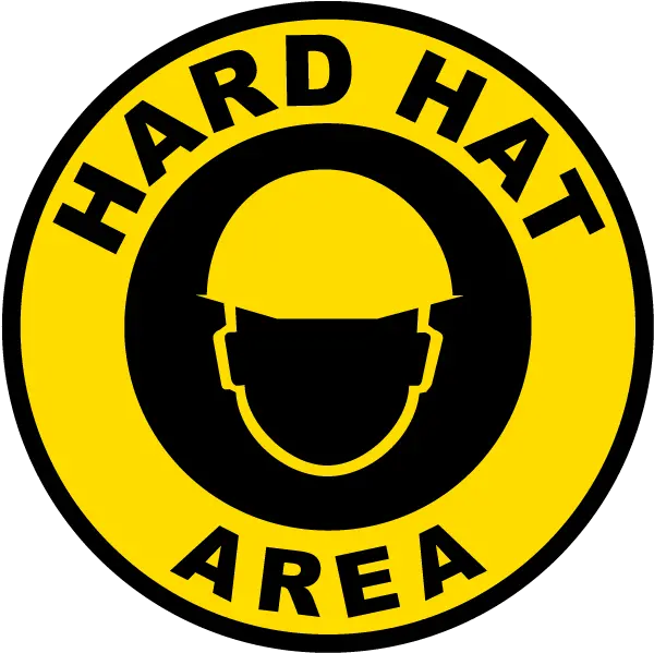 Hard Hat Area Floor Sign Hard Hat Sign Yellow Png Hard Hat Icon Png