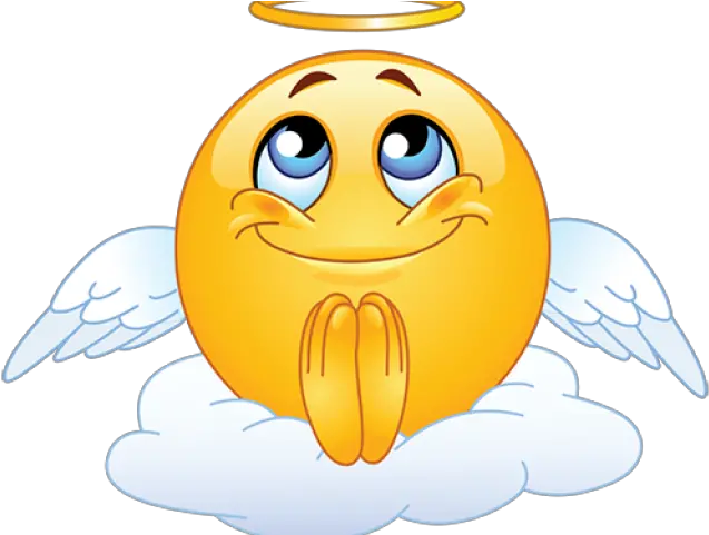 Emoji Face Clipart Angel Angel Emoticon Png Angel Face Icon