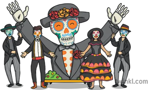 Ks1 Day Of The Dead Word And Picture Powerpoint Cartoon Png Day Of The Dead Png