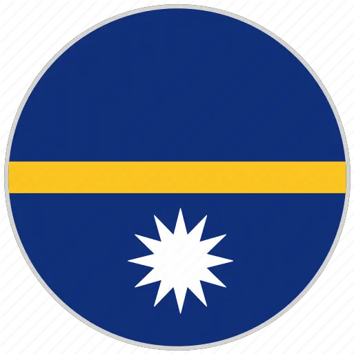 Circular Country Flag National Nauru Rounded Sun Mausoleum Png Country Flag Icon