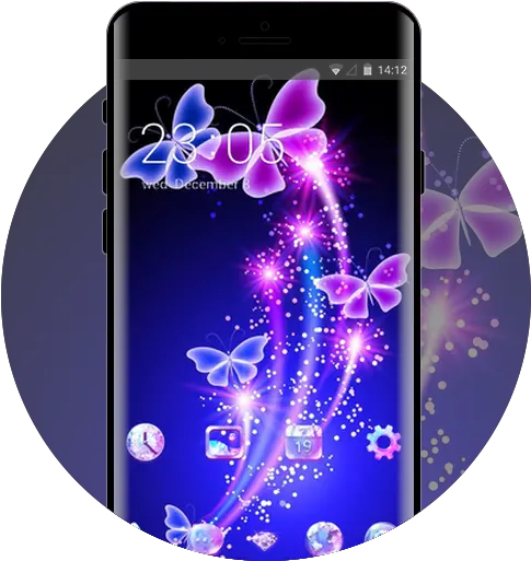 Romantic Butterfly Free Android Theme U2013 U Launcher 3d Butterfly Wallpaper Hd Png Butterfly Icon Image Girly