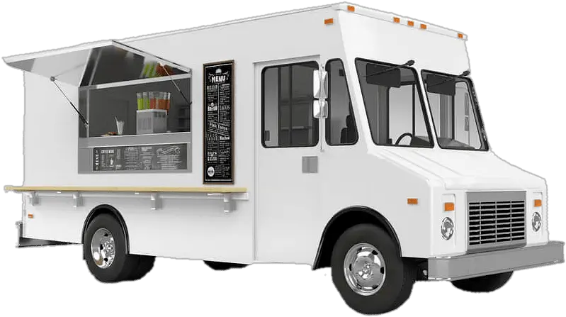 White Food Truck Transparent Png Propane Generator Food Truck Truck Png