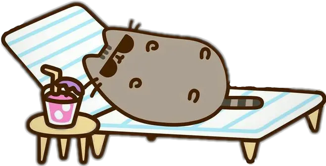 Pusheen The Cat Edible Cake Topper Png Pusheen Summer Transparent Pusheen Transparent Background