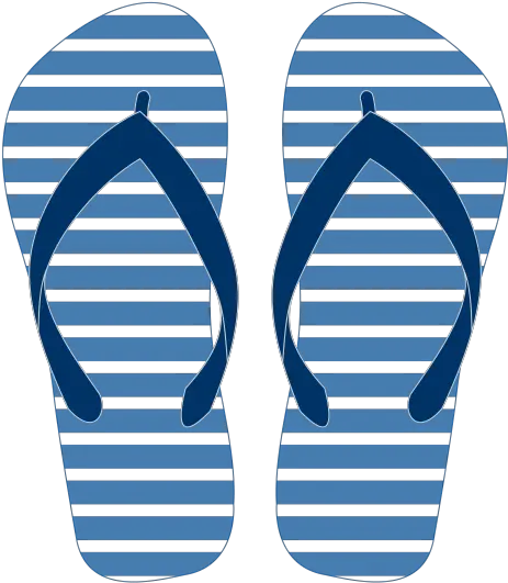Flip Flops Blue Stripes Free Stock Summer Flip Flop Clipart Png Flip Flops Transparent Background