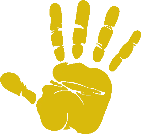 Yellow Handprint Transparent Hand Print Clip Art Png Handprint Png