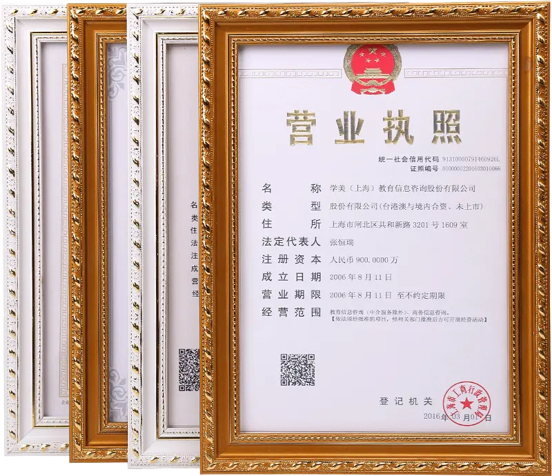 Frame A3 Business License Tax Png Certificate