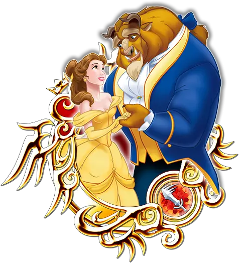 Illustrated Belle Beast Kh3 Sora Second Form Png Beauty And The Beast Logo Png