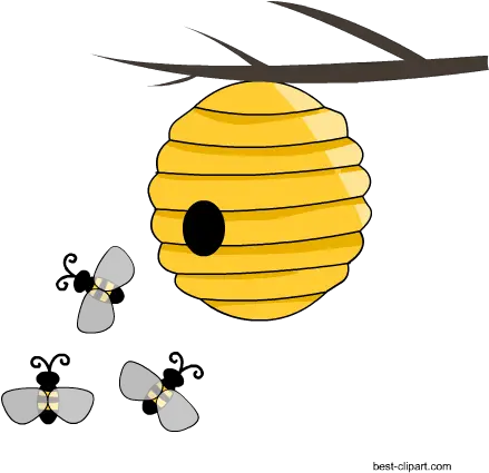 Free Honey Bee And Beehive Clip Ar Bee Hive Clipart Transparent Background Png Beehive Png