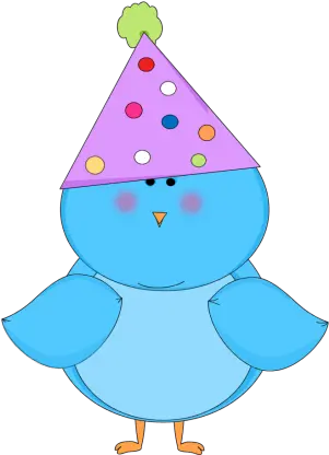 Download Hd Blue Party Hat Clip Art Birds Birthday Clip Bird With Birthday Hat Png Happy Birthday Hat Png