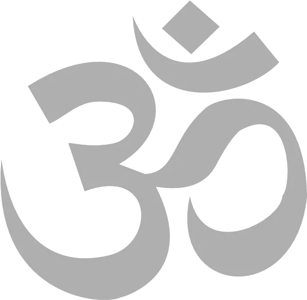 Grey Om Clip Art Om Symbol White Png Om Symbol Png