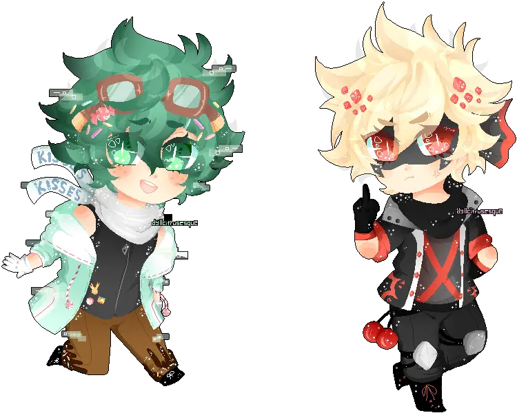 Bakugou Png Take These Pixels Of Glitchvanellope Deku And Fictional Character Bakugou Transparent