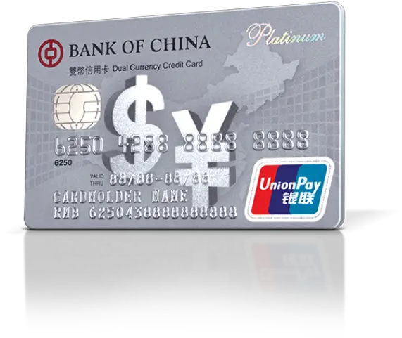 Boc Credit Card China Unionpay Png Credit Card Png