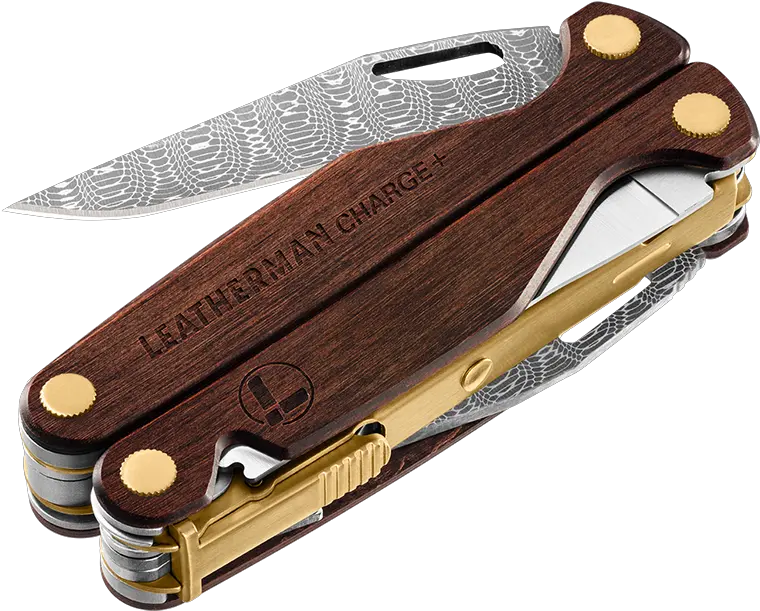 Charge Damascus With Steel Knives Leatherman Leatherman Damascus Png Hand With Knife Png