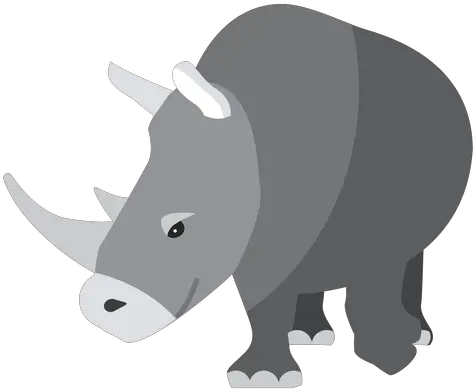 Rhinoceros Rhino Horn Flat Rhino Vector Png Rhino Png