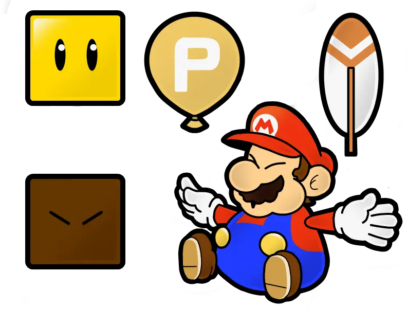 Super Paper Mario World Super Mario World Fat Full Size Paper Mario P Balloon Png Paper Mario Transparent