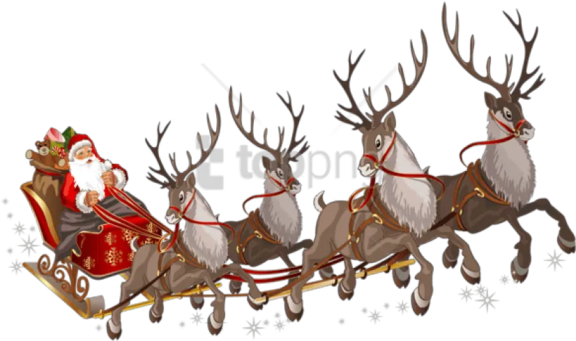 Download Free Png Santa Claus With Sleigh Santa Sleigh Santa In Sleigh Png Santa Transparent Background