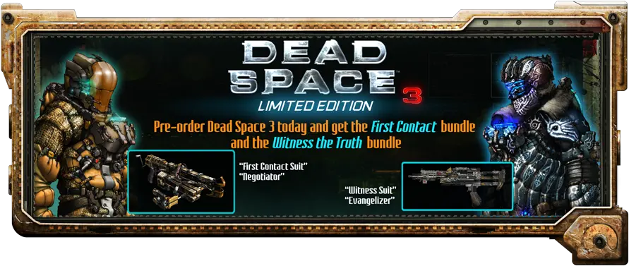 Zeroand09 Dead Space 3 Release Date And Pre Order Info Dead Space 3 Legends Suit Png Dead Space Png