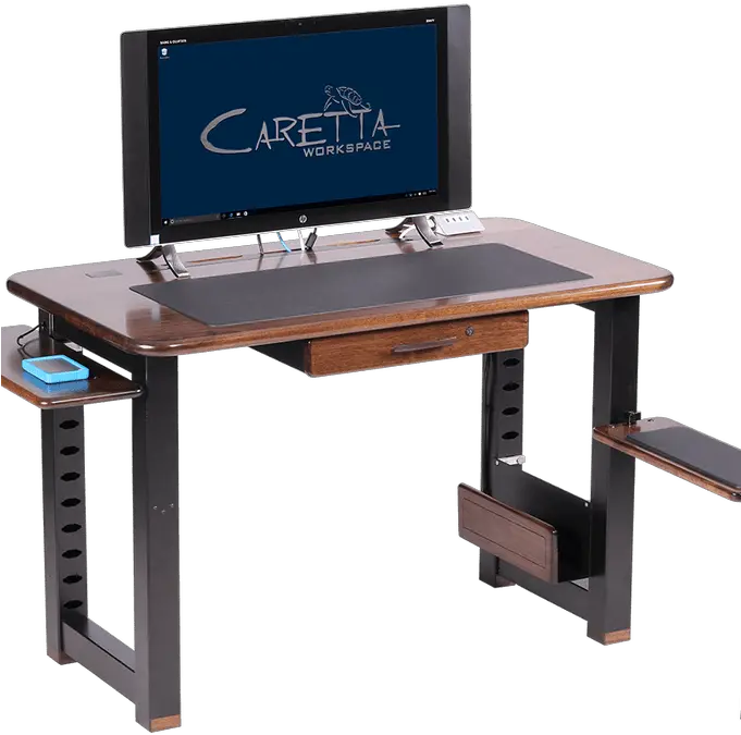 Small Desk With Shelves Altra Cherry Loft Computer Table Png Computer Desk Png