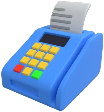 Premium Swipe Machine 3d Illustration Download In Png Obj Office Equipment Swipe Card Icon