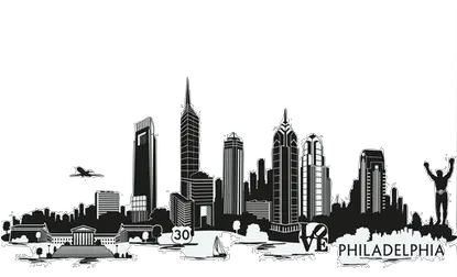 Resources Outline Silhouette Philadelphia Skyline Png City Skyline Icon