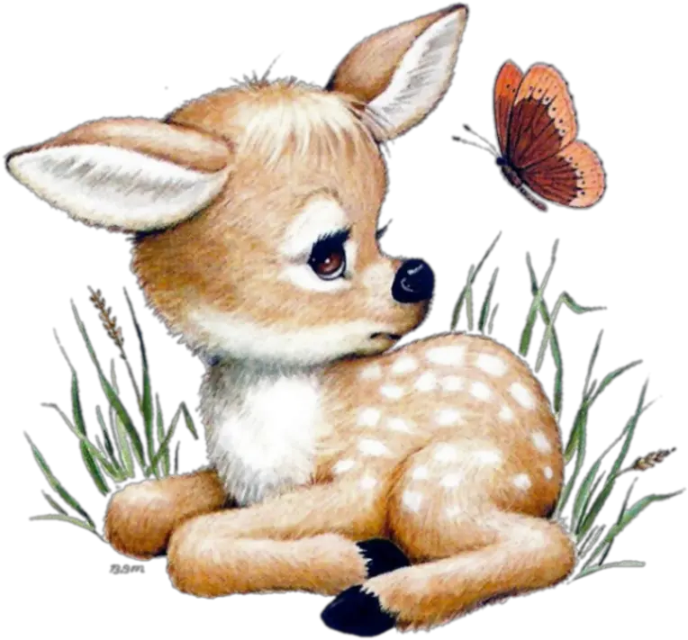 Download Baby Deer Tattoo Animales Del Bosque Acuarela Png Baby Deer Png