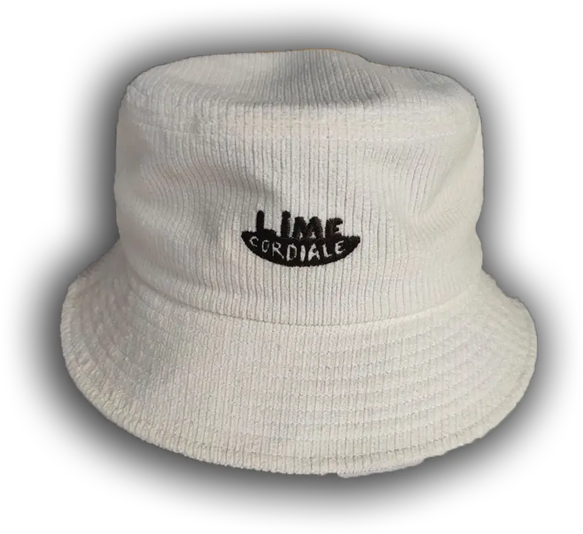 White Corduroy Bucket Hat U2014 Lime Cordiale Png