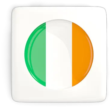 Square Icon With Round Flag Illustration Of Ireland Png Rounded