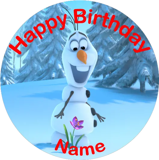 Frozen Olaf Edible Cake Cupcake U0026 Cookie Topper Happy Png Olaf Transparent Background